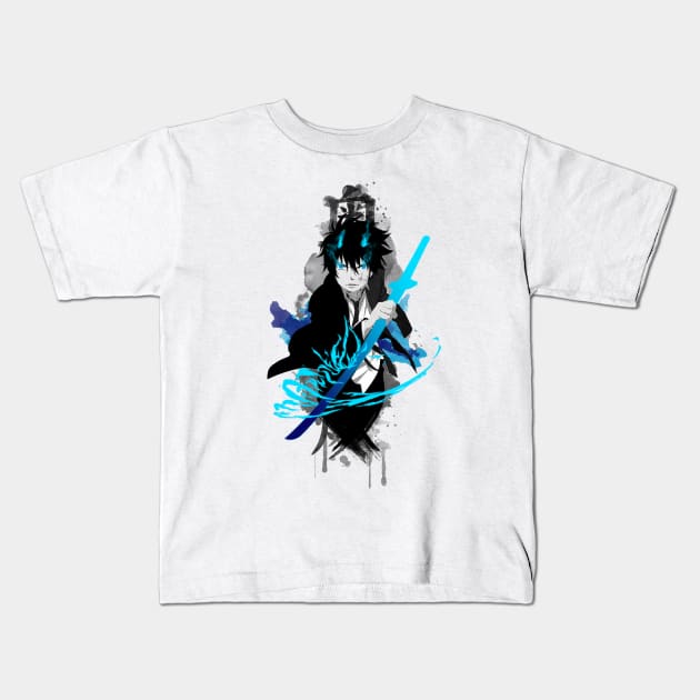 Blue flame Kids T-Shirt by stingi